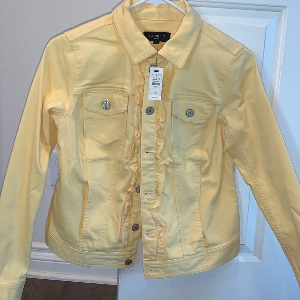 Talbots Soft Yellow Jacket - Sz Sm P -  New w/Tags Thick Slight Stretchy Fabric